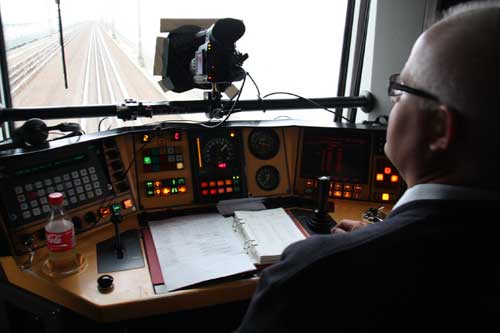 DR HD og Hovedbanegården viser tog-tv fra strækningen København til Frederikshavn. Foto: DR